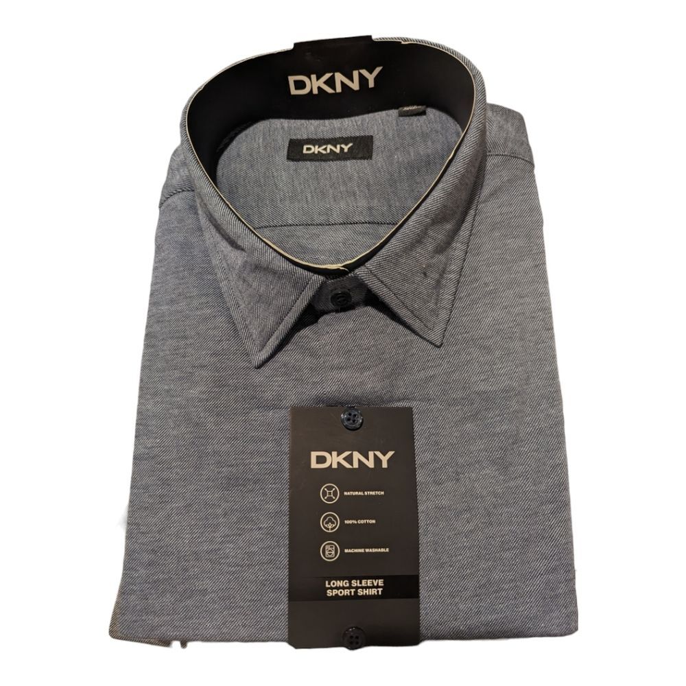 DKNY blue long sleeve sport shirt button up.  Men's size XL.